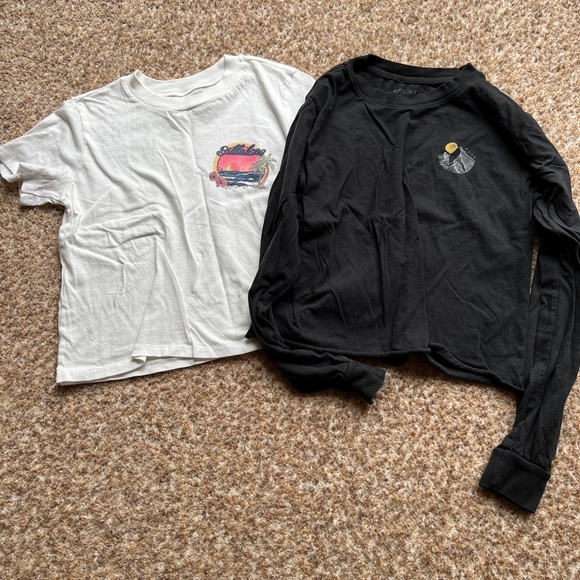 billabong/roxy Tops - Billabong and Roxy crop shirts size small